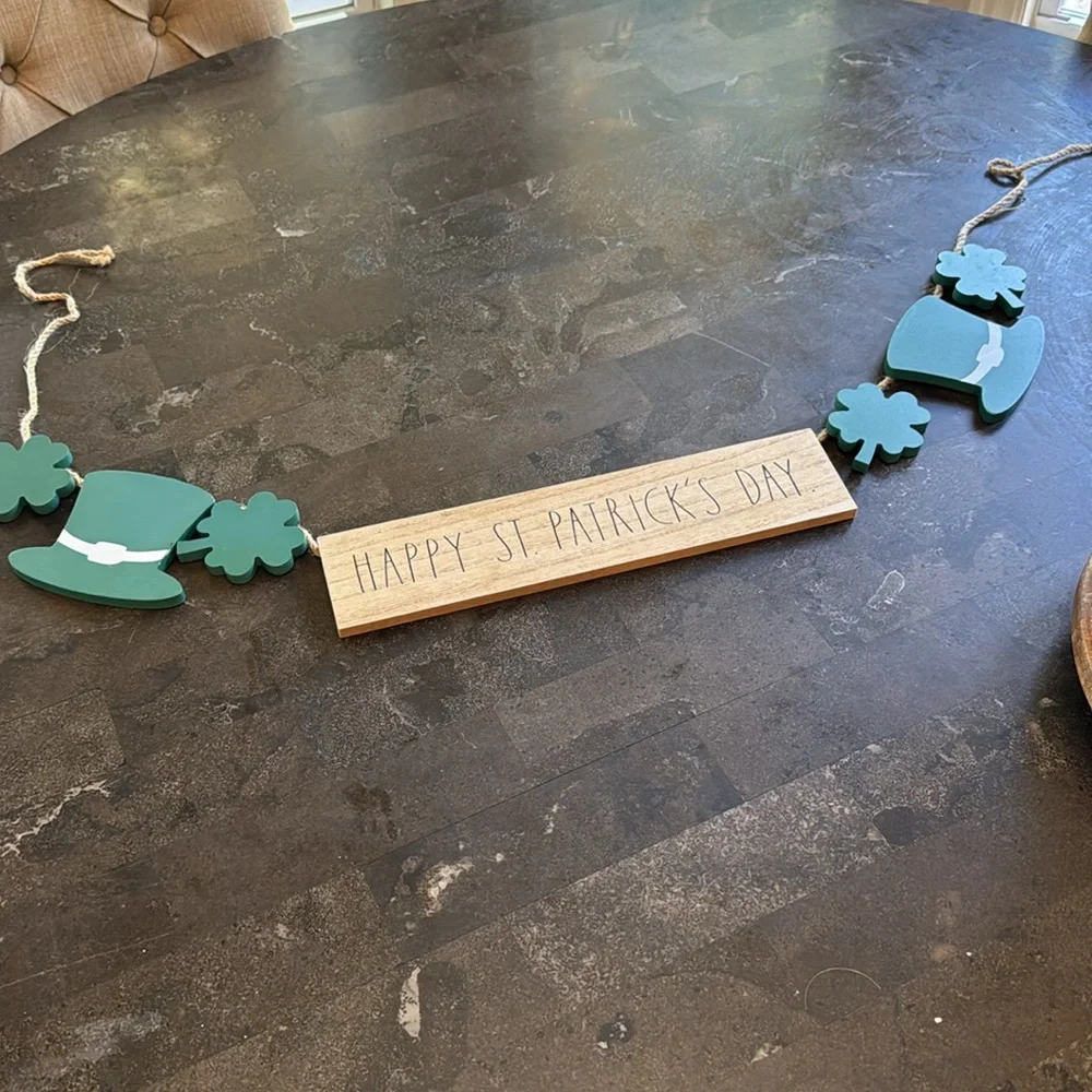 Rae Dunn wood sign “Happy St Patrick’s Day”